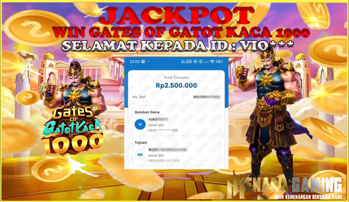 MENARAGAMING JACKPOT PRAGMATIC PLAY GATES OF GATOT KACA 1000  Rp. 2.000.000,- LUNAS
