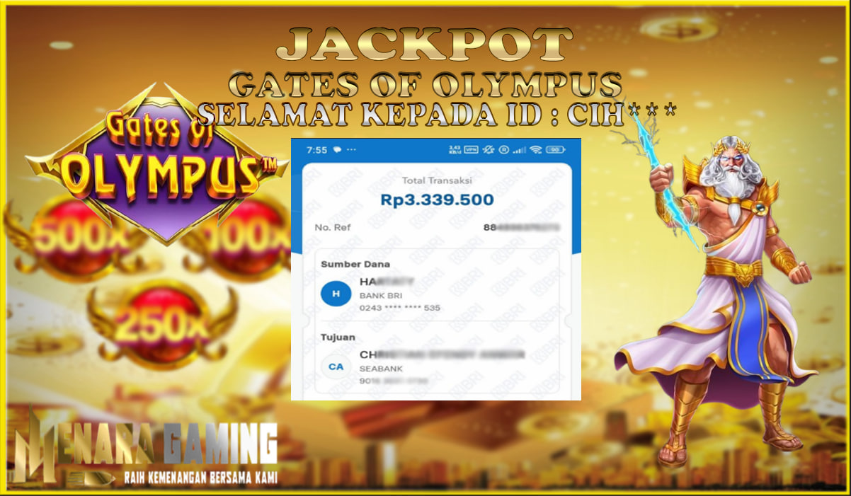 MENARAGAMING JACKPOT PRAGMATIC PLAY GATES OF OLYMPUS Rp. 3.000.000,- LUNAS