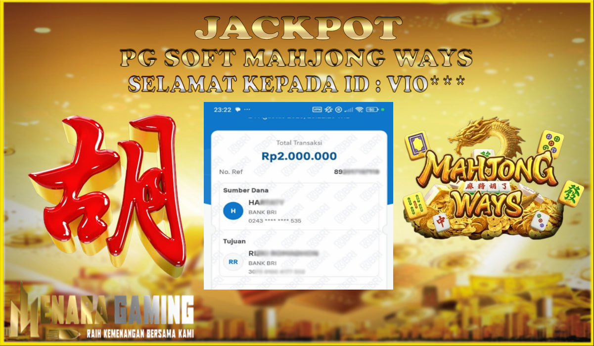 MENARAGAMING JACKPOT PG SOFT MAHJONG WAY Rp. 2.000.000,- LUNAS