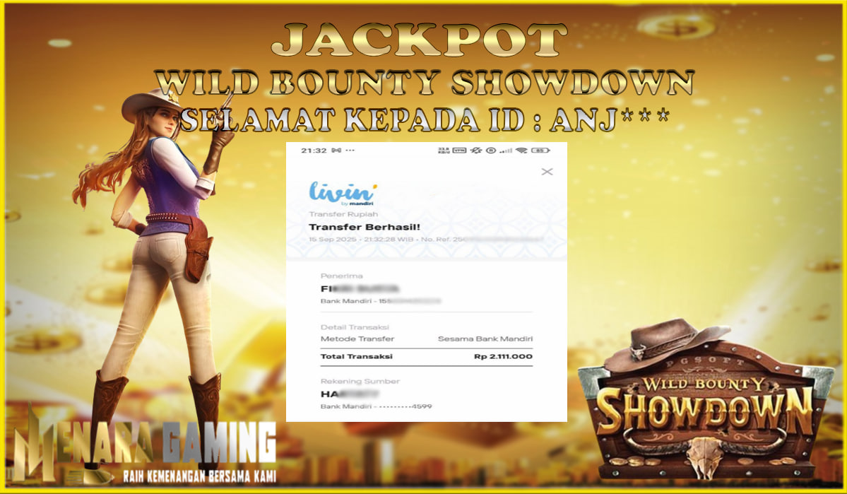 MENARAGAMING JACKPOT PG SOFT WILD BOUNTY SHOWDOWN Rp. 2.000.000,- LUNAS
